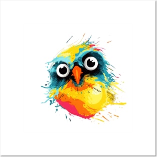 Cute colored bird Posters and Art